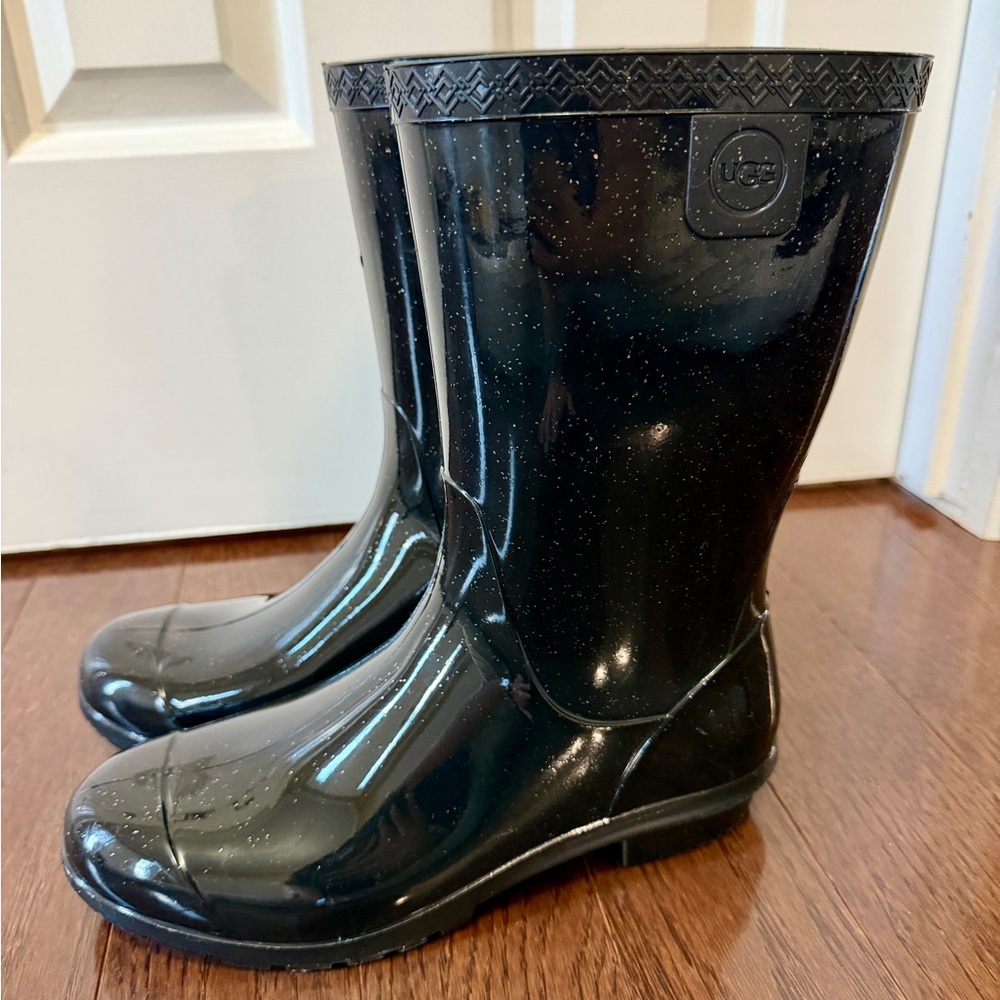 UGG Glossy Black Waterproof Boots